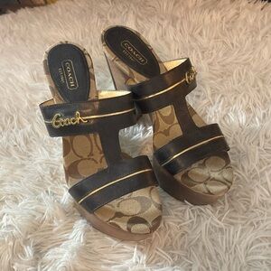 Coach Jonah 7.5 Signature Platform Heeled Sandals